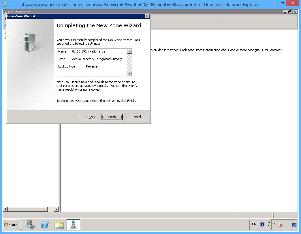 Practice Labs screenshot.